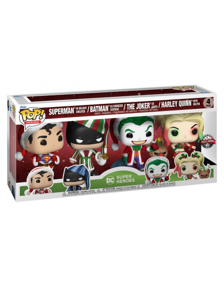 DC - POP - Super Heroes Holiday 4 PACK Sp. Edition