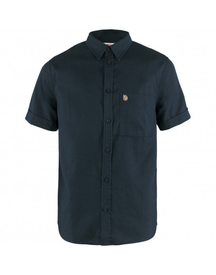 Chemise Homme Övik Travel Manches Courtes 555/Dark Navy FJÄLLRÄVEN