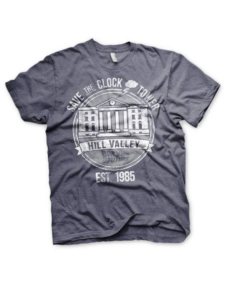 BACK TO THE FUTURE - T-Shirt Save the Clock Tower - Navy