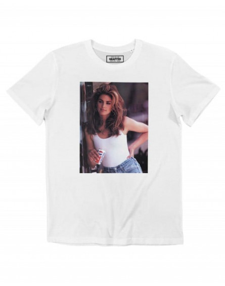 T-shirt Cindy Crawford - Tee-shirt photo pub pepsi tv