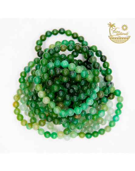 Bracelet en cristal martelé en aventurine verte