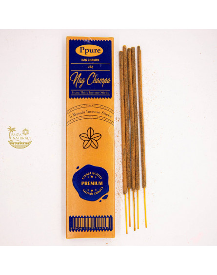 Lot de 5 bâtonnets d'encens Nag Champa (faits à la main, ultra épais)