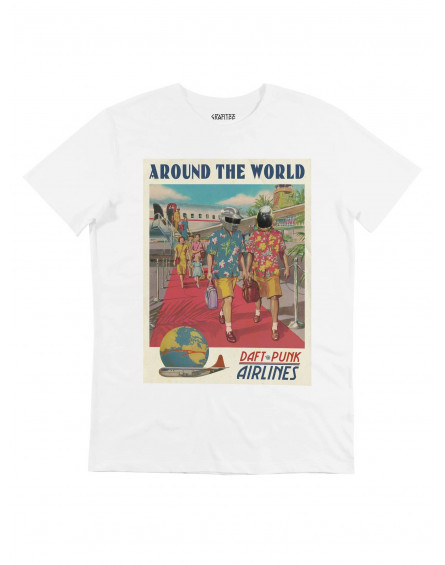 T-shirt Daft Punk Airlines - Tee shirt groupe de musique GRAFITEE