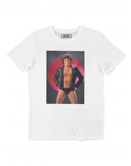 T-shirt David Hasselhoff Slip Blanc GRAFITEE