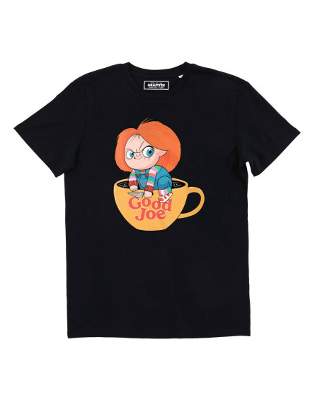 T-shirt graphique café Coffee Maniac noir unisexe GRAFITEE