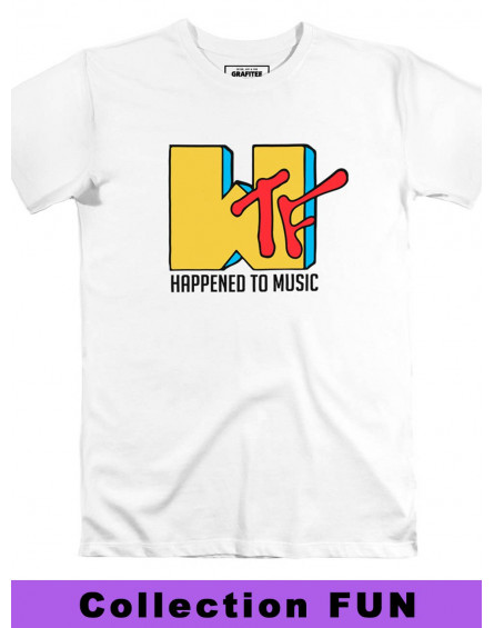 T-shirt WTF Happened - Logo MTV humour GRAFITEE