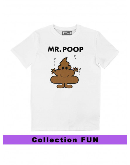 T-shirt Mr Poop - Coton Bio - Taille Unisexe GRAFITEE