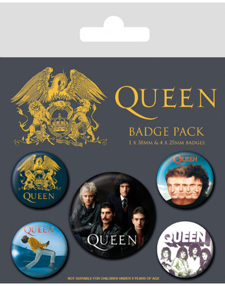 QUEEN - Classic - Pack de 5 badges