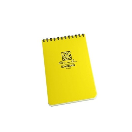 CARNET 11.7X17.7 cm  64 pages, spirale verticale jaune