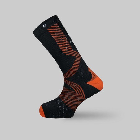 Chaussettes Waterproof Mountania Noir Orange VERJARI