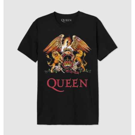 QUEEN - Logo - T-Shirt Homme Noir COTTON DIVISION