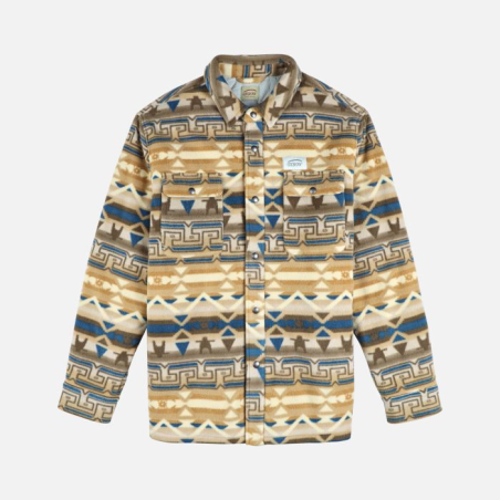 Veste Polaire Homme SAUDADE Padded printed polar fleece Wax OXBOW