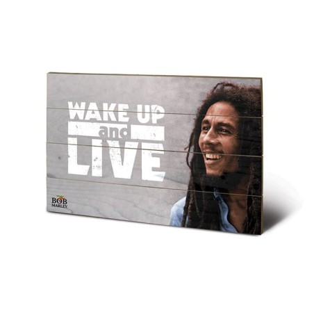 BOB MARLEY - Wake Up and Live - Impression sur bois 40x59cm