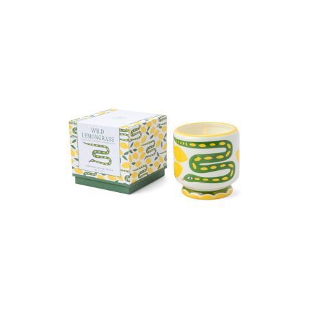 Bougie Adopo 8 oz./226g Snake Ceramic Candle - Wild Lemongrass PADDYWAX