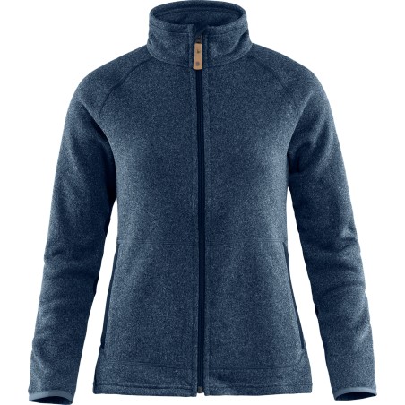 Veste Polaire Femme Övik Fleece Zip Sweater 560/Navy FJÄLLRÄVEN