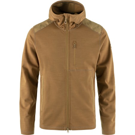 Veste Polaire à capuche Homme Keb Fleece 232/Buckwheat Brown FJÄLLRÄVEN