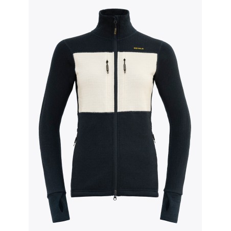 Veste Femme Egga Grid Merino Ink/Offwhite DEVOLD