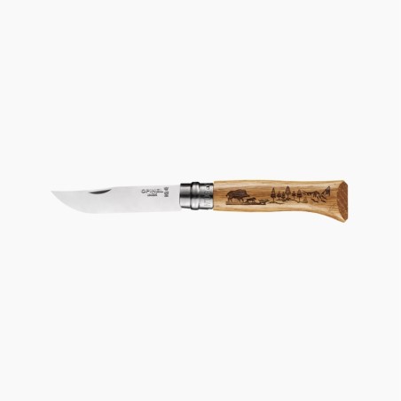 Couteau N°8 Animalia Chêne Sanglier OPINEL