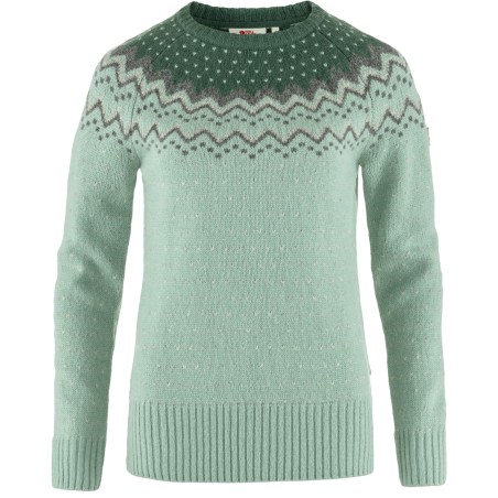 Pull Femme Övik Knit Sweater 674-679/Misty Green-Deep Patina FJÄLLRÄVEN