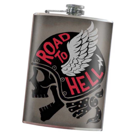 Flask - Road To Hell (motard, moto)