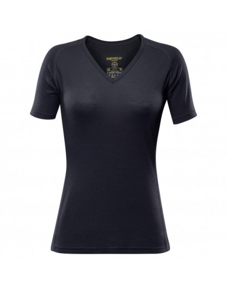 T-Shirt Mérinos Breeze Woman V-Neck Black DEVOLD