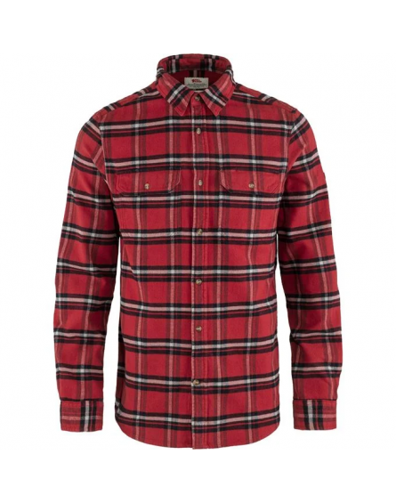 Chemise Ovik Heavy Flannel Red Oak Fog FJÄLLRÄVEN