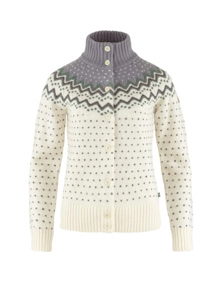 Gilet Femme Ovik Knit Chalk White-Flin FJÄLLRÄVEN