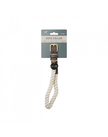 Grand collier pour chien en corde crème GENTLEMEN'S HARDWARE