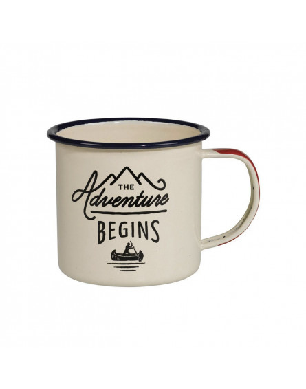 Mug en émail Adventure Begins Cream GENTLEMEN'S HARDWARE