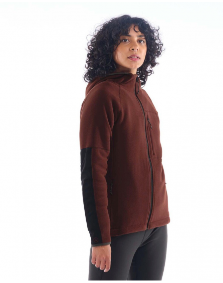 Polaire Femme Supermoon Bio Hoodie Amaranth/Black ARTILECT