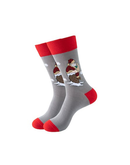 Chaussettes Grises Quand tu dois y aller 36/40 SNAZZY SANTA