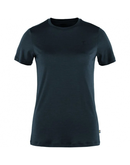 T-Shirt Mérinos Femme Abisko Wool 555/Dark Navy FJÄLLRÄVEN