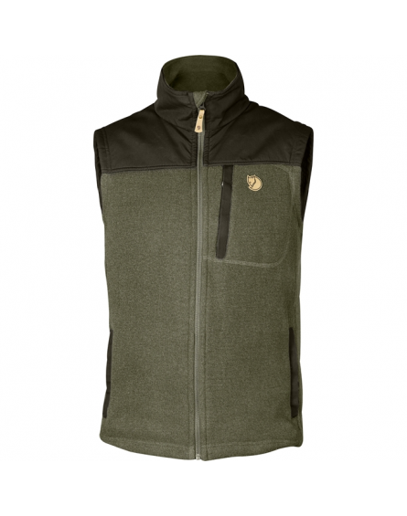 Veste Sans Manches Homme Buck Fleece Vest 625-662/Laurel Green-Deep Forest FJÄLLRÄVEN