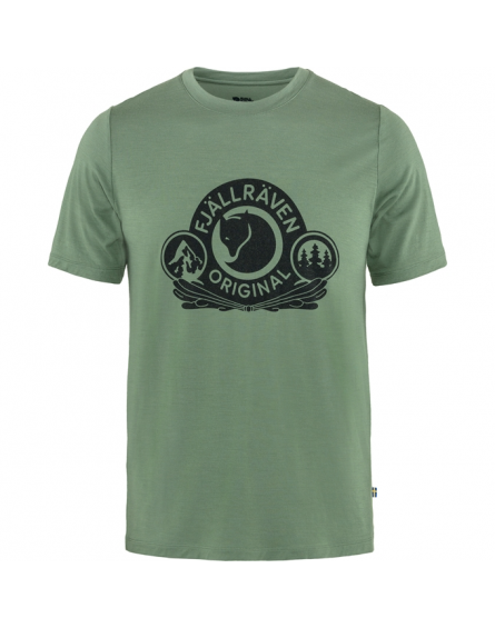 T-Shirt Homme Abisko Wool Classic SS 614/Patina Green FJÄLLRÄVEN