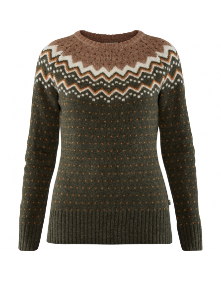 Pull Femme Övik Knit Sweater 662/Deep Forest FJÄLLRÄVEN