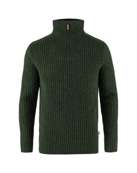 Pull Homme Övik Half Zip Knit 662/Deep Forest FJÄLLRÄVEN