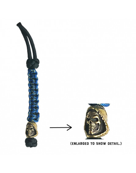 Porte-Clés Paracorde Blue w Brass Reaper Keychain TRIXIE & MILO